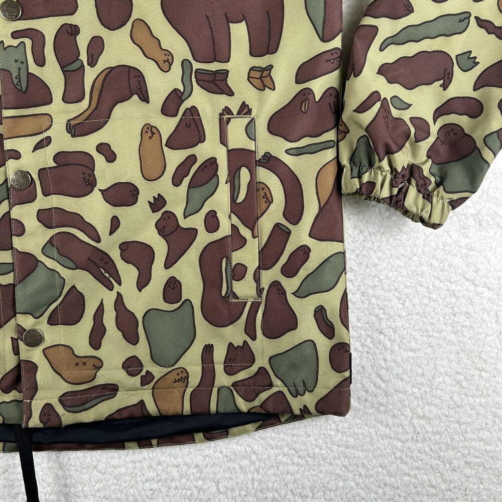 Airblaster Jacket Mens Large Camo Duck Print Snap Coach Windbreaker Lined Canvas - Picture 3 of 16
